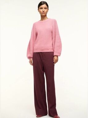 Staud Aura Ribbed Wool-Blend Sweater